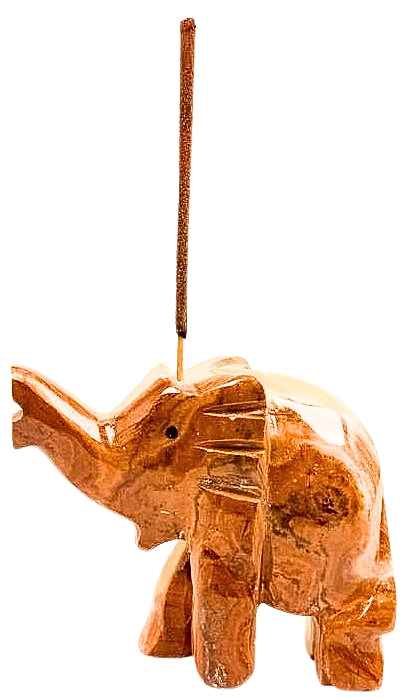 Porte-encens d'Onyx Elephant - 8x6 cm